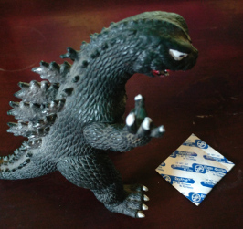 Godzilla reacts with shock to an 'Oxygen Absorber'